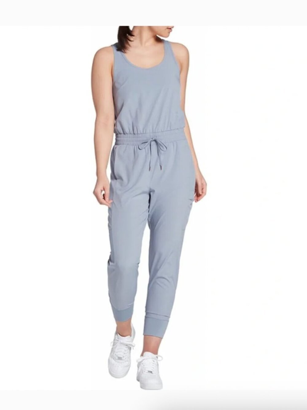 NWT Calia Cargo Pocket Jumpsuit in Grey Pearl
